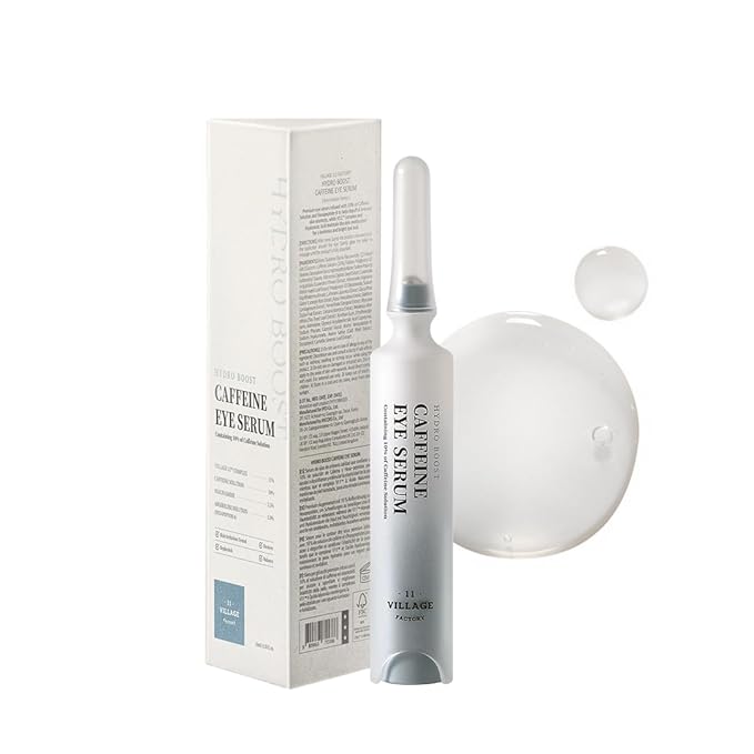 Hydro Boost Caffeine Eye Serum (0.33 fl.oz./10ml) With 10% Caffeine Solution Niacinamide & Hexapeptide-8 Depuff Elasticity Dark Circle Treatment