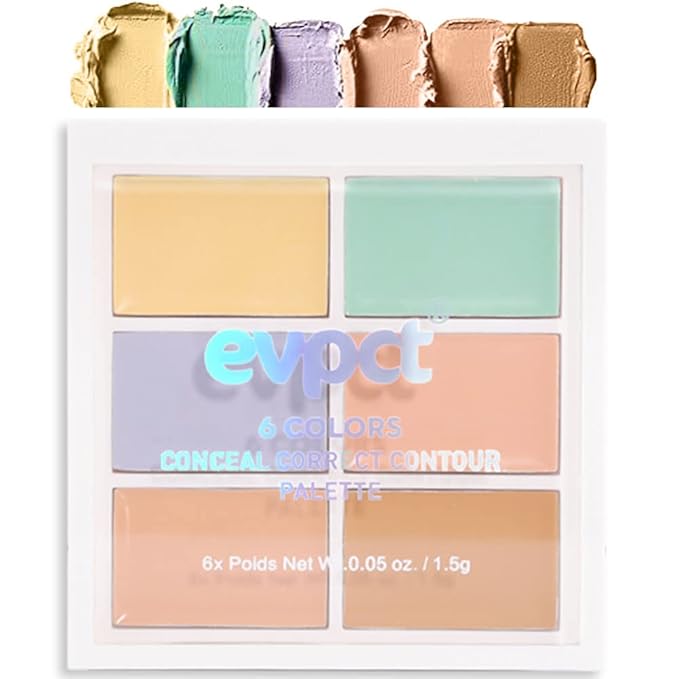 evpct 6 Colors Conceal Correct Cream Contour Makeup Covers redness