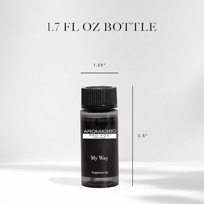 Aroma360 | My Way Pro-Pod Oil Blend | Luxury Hotel Inspired Diffuser Oil | Aromatherapy Scent Diffuser Oil | Tuscan Leather, Sandalwood and Iris 1.7 fl oz, 50 mL