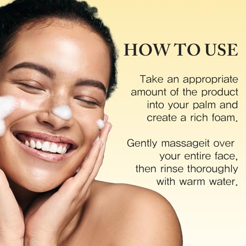 eyeNlip Ceramide Lemon Cleansing Foam 3.3fl oz - Creamy Daily Cleanser with Fruit Extracts and Ceramide NP for Soft, Fresh Skin, Korean Skin Care