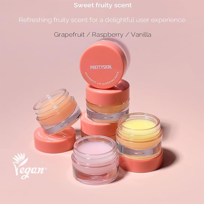 PS.PRETTYSKIN Korean Vegan Lip Sleeping Pack Grapefruit)