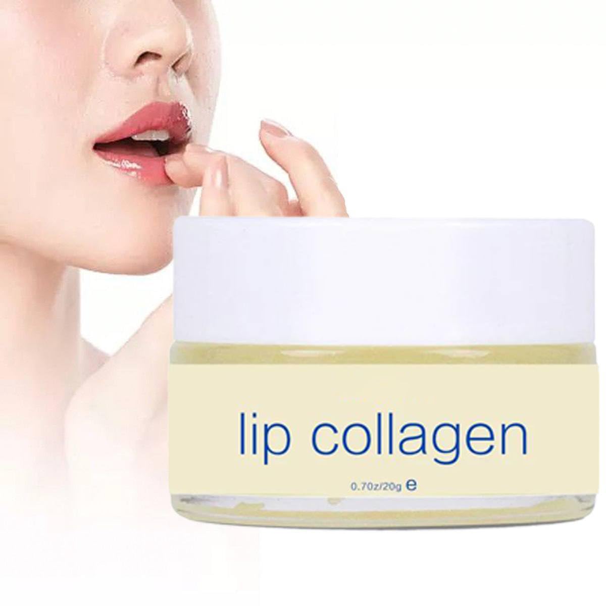 NUOVADERM Collagen Lip Mask with Squalane - Moisture & Collagen Boosting Lip Sleeping Mask for Soft and Supple Lips - Lip Plumper Balm to Restore, Nourish & Hydrate Dry Chapped Lips