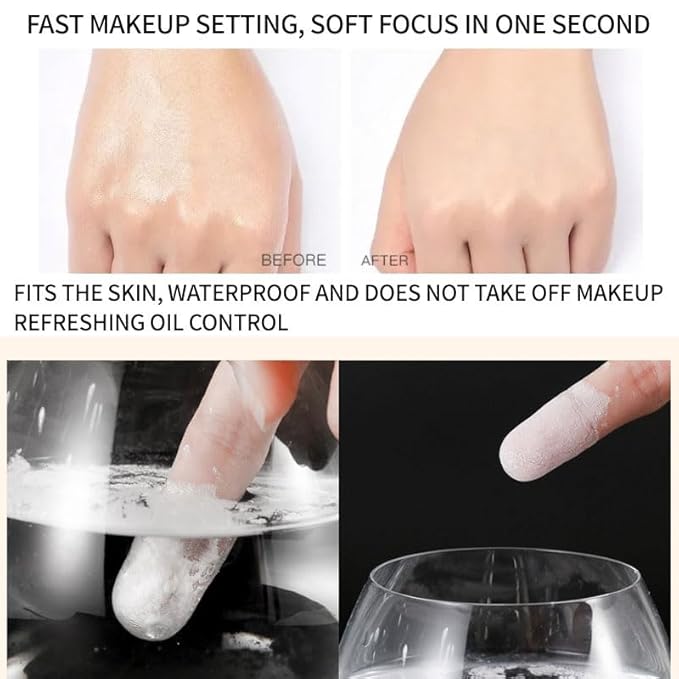 2PCS Loose Face Powder, Oil Control Minimizes Pores Finish(04# Natural)