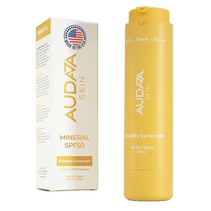 Shieldify Daily SPF 50 Mineral Sunscreen - Broad Spectrum Sun Protection for Face & Body, Non-Greasy & Water-Resistant