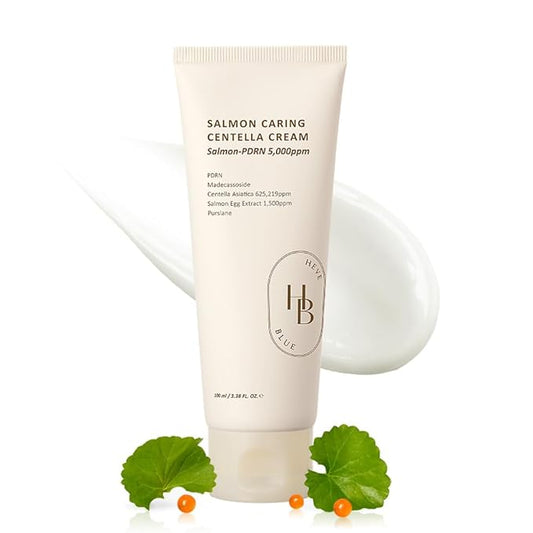 Salmon Caring Centella Cream - Salmon PDRN, Salmon Egg Extract, Centella, Madecassoside, Improve Skin Moisture Loss, Restore and Rejuvenate, Low Irritation, Korean Skincare, Valentine Gift