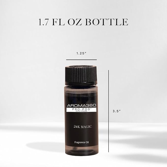 Aroma360 | 24K Magic Pro-Pod Oil Blend | Luxury Hotel Inspired Diffuser Oil | Aromatherapy Scent Diffuser Oil | Citrus Bergamot, Lemongrass and Jasmine 1.7 fl oz, 50 mL