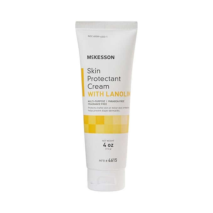 McKesson Skin Protectant Cream with Lanolin, Paraben and Fragrance Free, Unscented, 4 oz, 1 Count