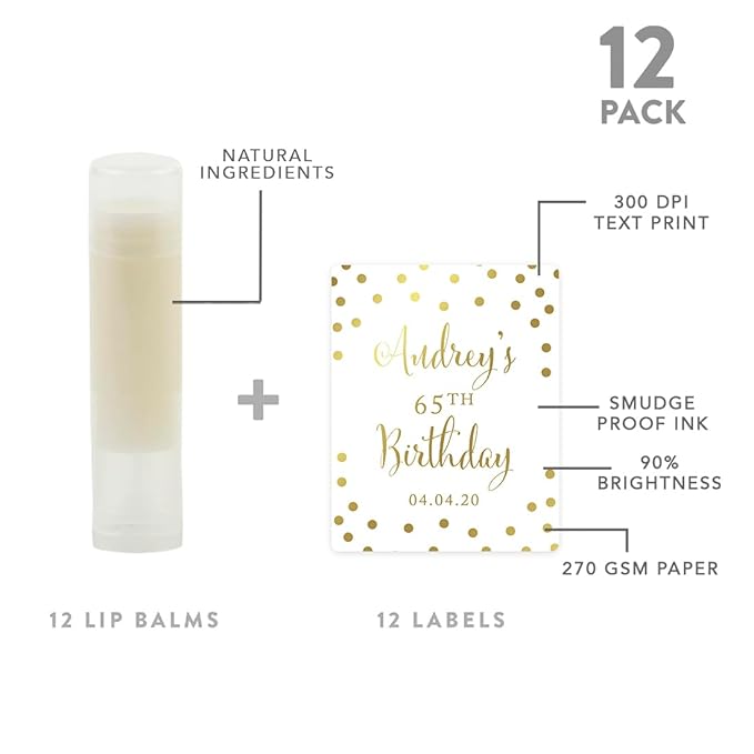 Andaz Press Personalized Milestone Birthday Party Gold