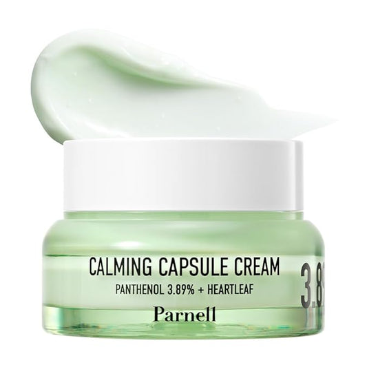 Parnell Panthenol 3.89% | 50ml / 1.69 fl.oz. | Heartleaf Calming Capsule Cream, Acne soothing cream, korea skin care, korea beauty