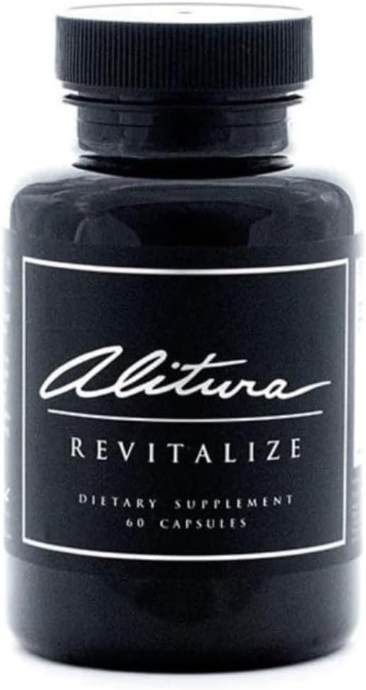Alitura Revitalize – Organic Ashwagandha & Turmeric Supplement – Natural Energy, Mood & Recovery Support for Men & Women – Adaptogenic Herbs for Daily Wellness – 60 Capsules