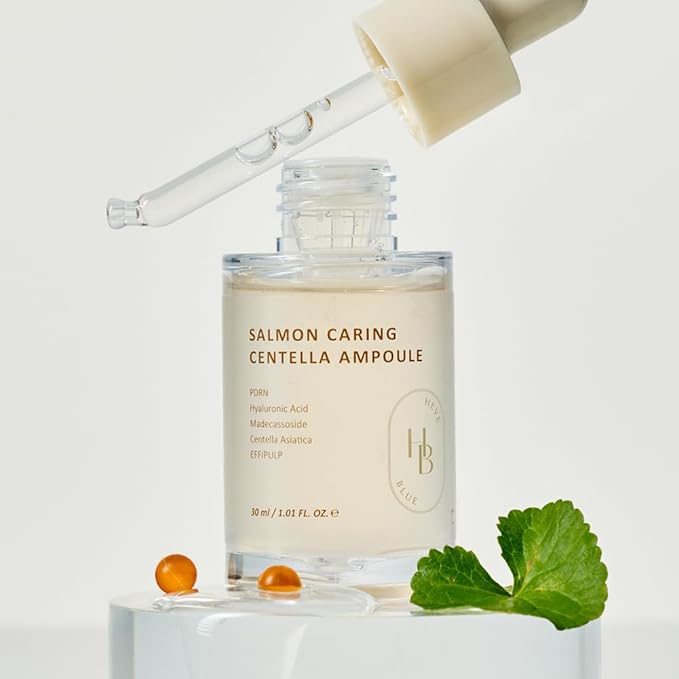 Salmon Caring Centella Ampoule - Salmon PDRN, Salmon Egg Extract, Centella, Madecassoside, Calming, Soothing, Restore and Rejuvenate, Sensitive Skin, Korean Skincare