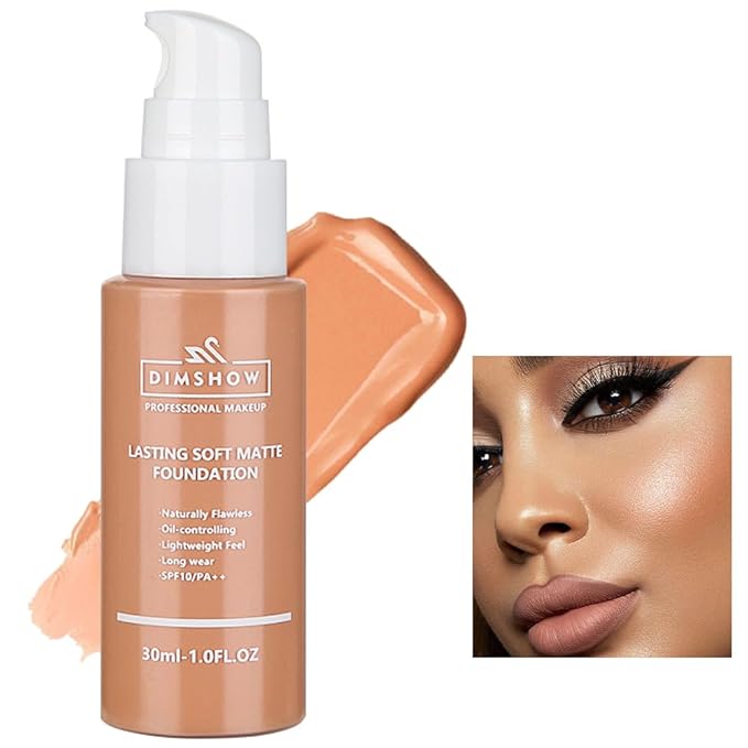 Flawless Matte Liquid Foundation Makeup, Vegan & Cruelty-Free, (10, ) 30ml