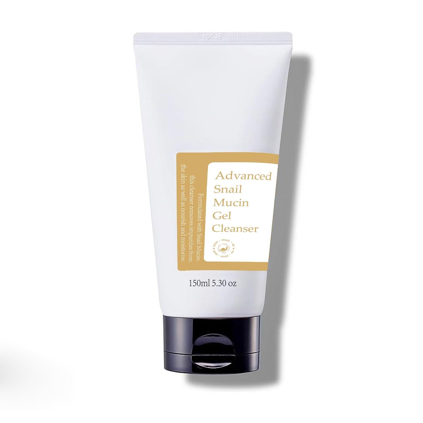 GoldSnailRX Advanced Snail Mucin Gel Cleanser, 5.07 Fl oz/150 ml Rich Daily Deep Cleansing for Dry & Sensative Skin Luxury Korean Skincare Not Tested on Animals No Parabens