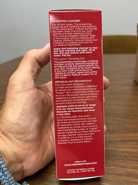 Radical Skincare Hydrating Cleanser- Antioxidant Rich, Non-Drying, Gentle Formula Promotes Cell Turnover | For All Skin Types | Paraben & Cruelty Free | Clinically Proven Results (4 Fl Oz, 2 Pack)