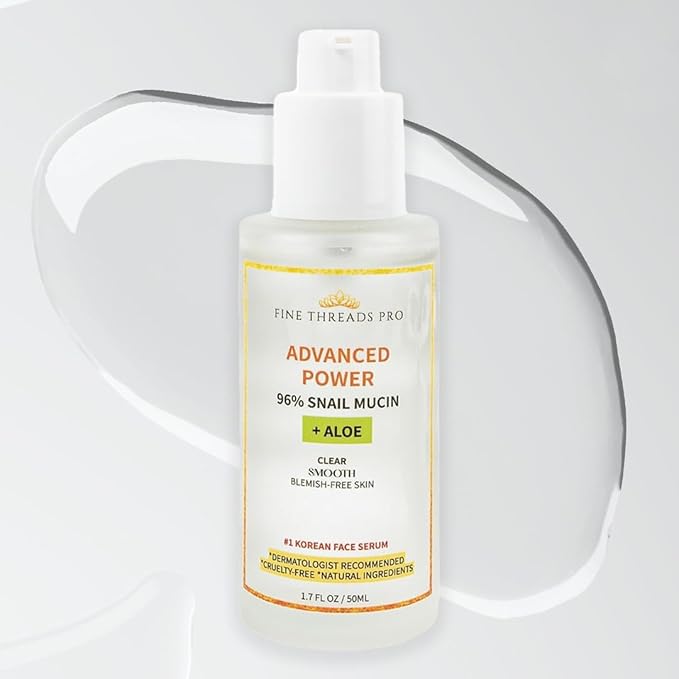 Snail Mucin Serum with Hyaluronic Acid & Collagen – Fragrance-Free Hydrating Serum for Sensitive, Acne-Prone, Dry & Oily Skin – Soothes Redness, Repairs Damage & Enhances Skin Elasticity