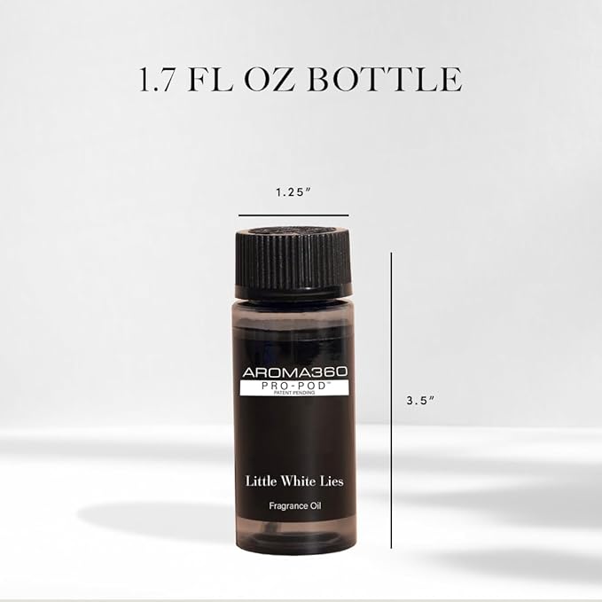 Aroma360 Pro Pod - Little White Lies Fragrance Oil Blend - 50ML | Aromatherapy Scent Diffuser Oil | White Tea, Citron, Freesia, Ylang, Bergamot, and More