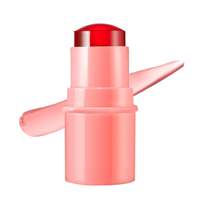 Milk Jelly Blush Stick, Lip and Cheek Makeup Free. (Coral)