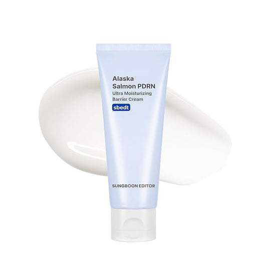 SUNGBOON EDITOR Alaska Salmon PDRN Ultra Moisturizing Barrier Cream, Korean Face Moisturizer with Alaska PDRN & Ceramide, Hydration & Anti-Aging for Aged Skin, Korean Skincare, 1.69 fl oz