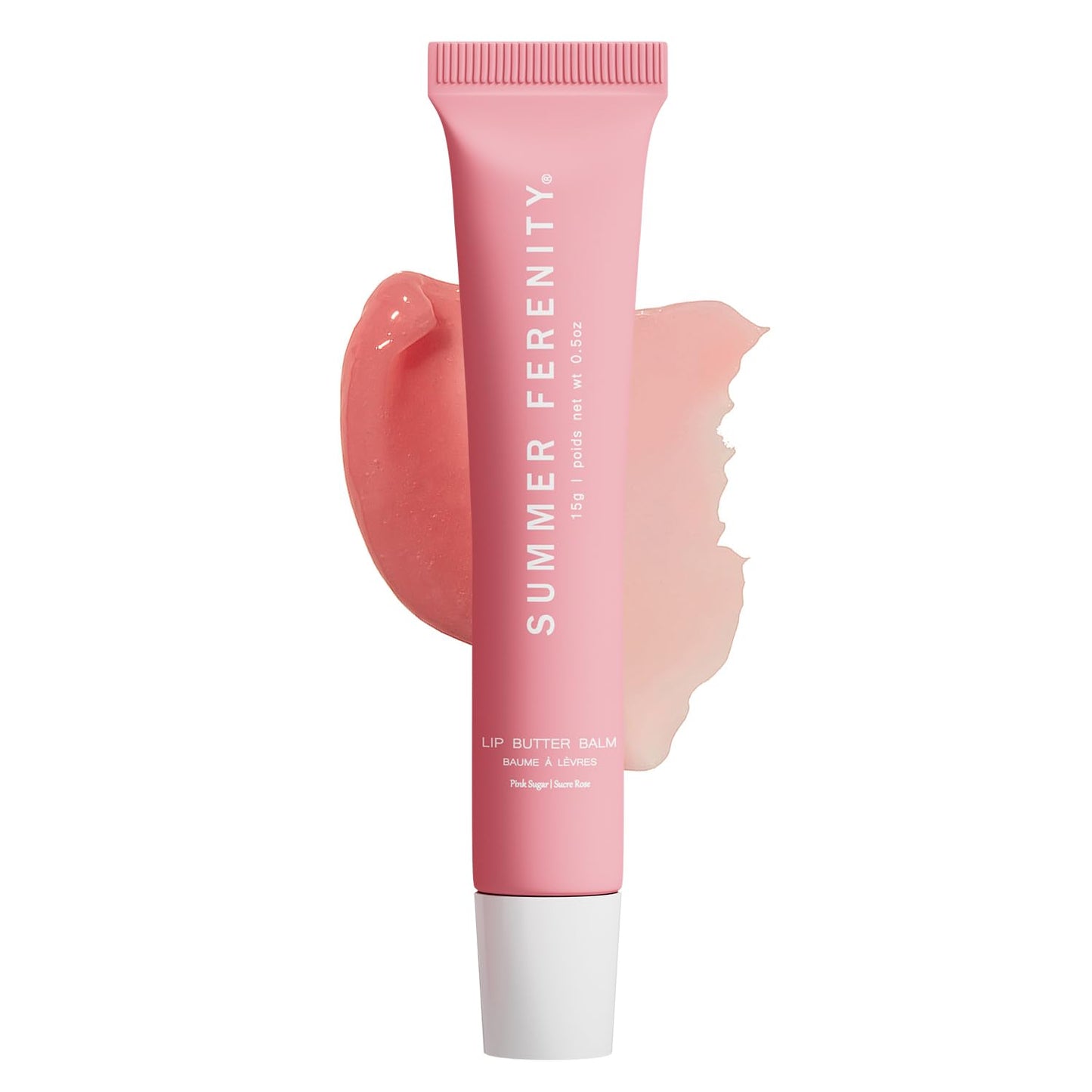 Summer Tinted Lip Butter Balm - Conditioning Lip Mask,Ultra-Hydrating,Instant Moisture, Shine,Hydration - Sheer-Tinted,Soothing Lip Care - Pink Sugar (0.5 Oz)