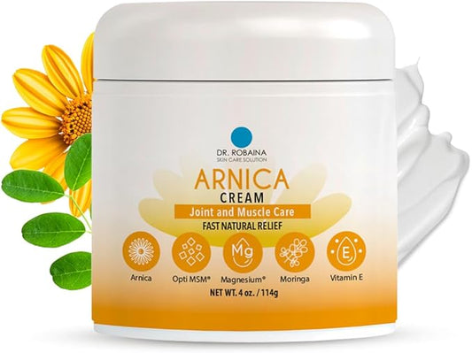 Dr. Robaina Arnica Bruise Cream 4 oz – Concentrated Arnica & Vitamin K Moisturizer for Skin That Looks More Even After Bumps & Cosmetic Touch-Ups – Fast-Absorbing, Non-Greasy, Made in USA