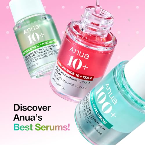 Anua Serum Discovery Trio, Mini Face Serum Travel Size Kit with Hyaluronic Acid, Niacinamide & Azelaic Acid, Hydrating Soothing Gift Set for Women, Korean Skincare Set -10ml/0.33fl.oz × 3EA
