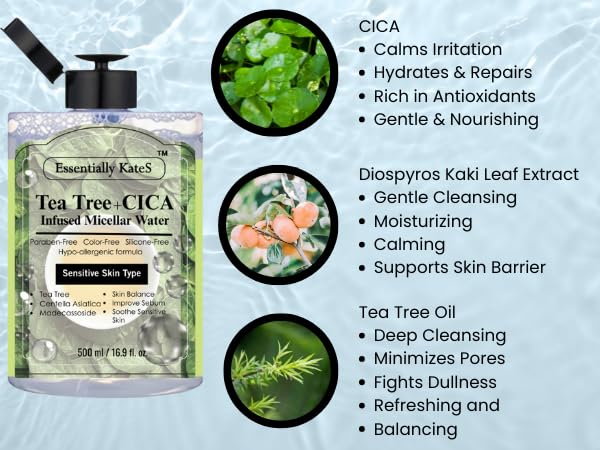 Micellar Water 500ml (16.9 Fl oz), a Jumbo size, Effectively Removes Eye & Face Make-up, No Oil and No Alcohol - Very Moisturizing and Not Painful, a Korean Skin Care