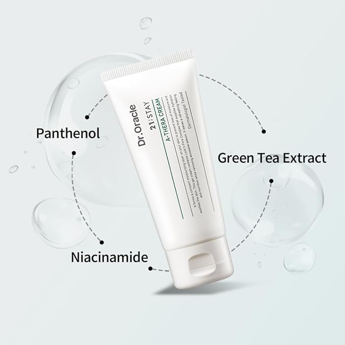 DR. ORACLE 21 Stay A-Thera Cream Gel – Lightweight Gel Moisturizer for Oily, Sensitive Skin, Non-Comedogenic, Korean Skincare, Dermatologist Tested, 1.69 fl. oz