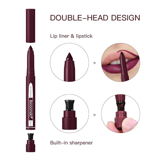 ibcccndc 6PCS Lip Liner and Lipstick