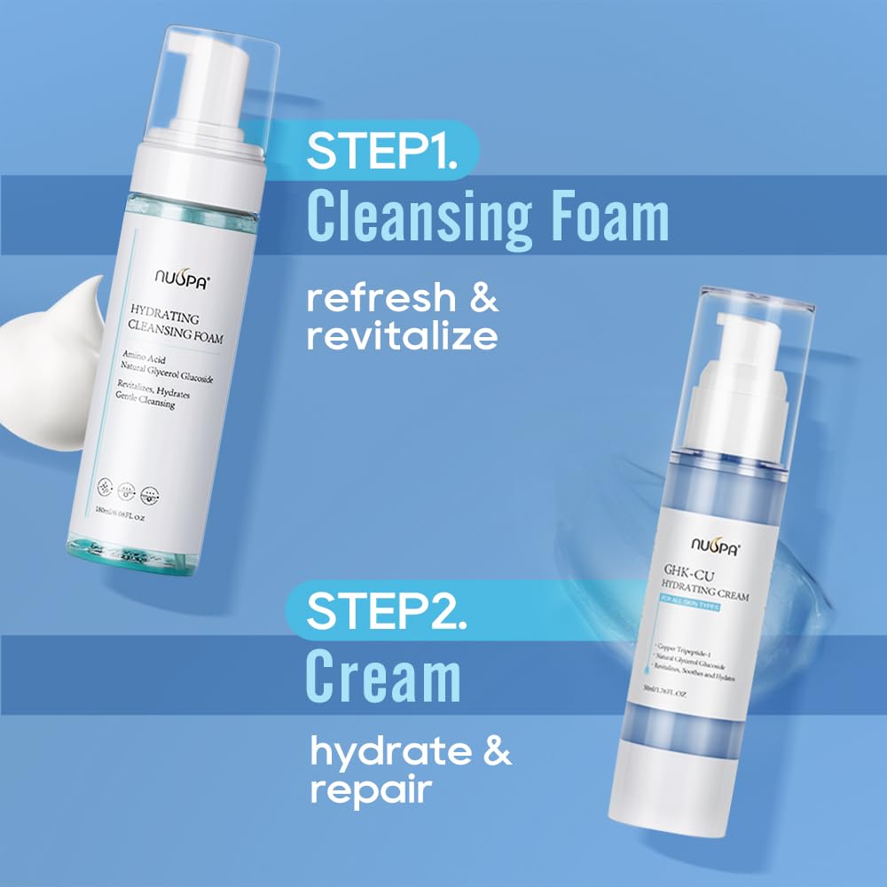 Nuspa Daily Face Moisturizer Moisturizing Lotion Face Cream For All Skin Types,Facial Moisturizing Lotion,Day Night Cream Hydrating Anti-aging Face Cream, Lightweight, Oil-Free Moisturizer