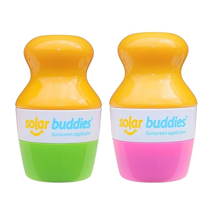 Duo PG Solar Buddies Refillable Roll On Sponge Applicator For Kids, Adults, Families, Travel Size Holds 100ml Travel Friendly for Sunscreen, Suncream and Lotions