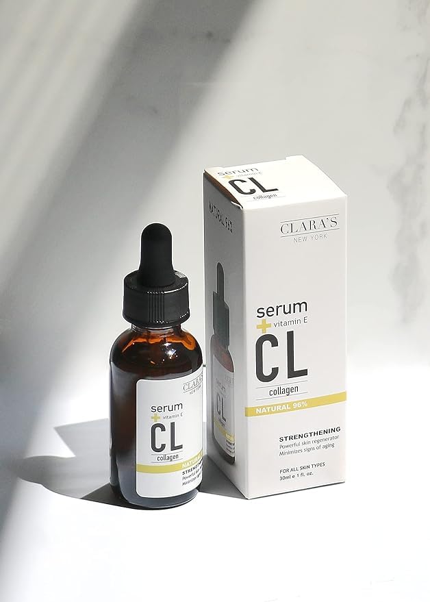 CLARA'S NEW YORK 7X Collagen Facial Serum with Ceramide, Hyaluronic Acid & Vitamin E – Firming, Hydrating, Anti-Aging Face Serum – 30ml / 1 fl oz – Made in USA