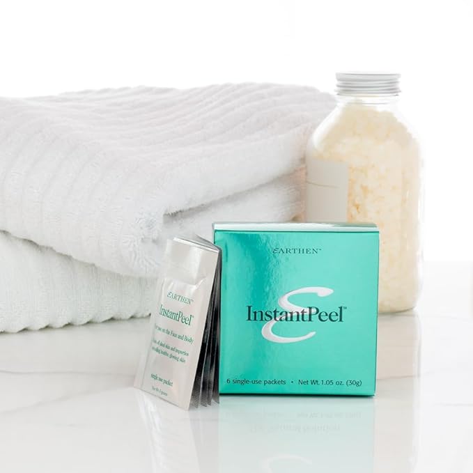 InstantPeel Skin Remover Skin Exfoliant – Safe for Sensitive Skin - 6 Packets/Box (1-Pack)