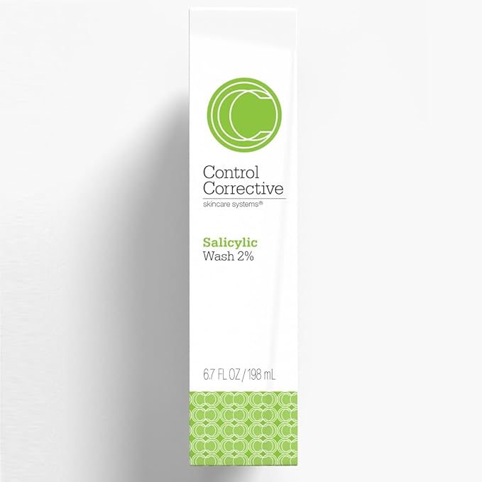 CONTROL CORRECTIVE Salicylic Wash 2%, 6.7 Fl Oz - Excellent For Oily Or Acne-Prone Skin, Creamy/Gel Cleanser Helps Reduce And Control Breakouts Without Overstripping