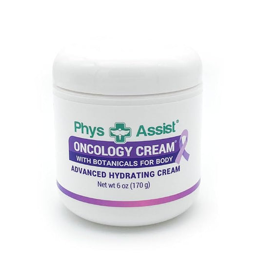 PhysAssist - Oncology Body Cream with Botanicals, 6 oz. Soothing and Hydrating to Stressed Skin. Made with Oils of Lavender, Calendula, and Peppermint. Non-Irritant, Clinically Tested.