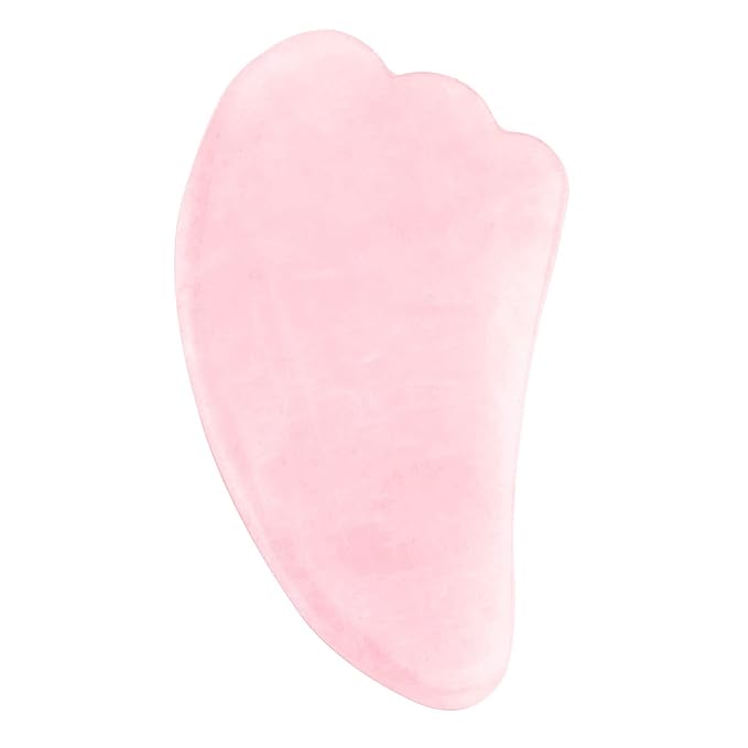 Jovivi Natural Rose Quartz Stone Gua Scraping