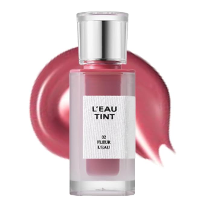 BBIA L’EAU Tint – Glossy & Glow Lip Stain, Watery Lip Tint, Non-Sticky, High Shine Finish, Long-lasting, Moisturizing, Lightweight, Natural, Daily Use, Vegan, Korean Lip Makeup (02 FLEUR L'EAU)