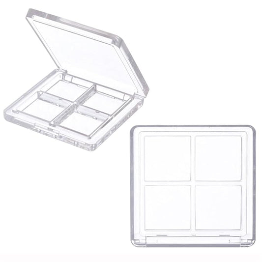 2PCS Empty Eyeshadow Palette 4 Grids Plastic Eye