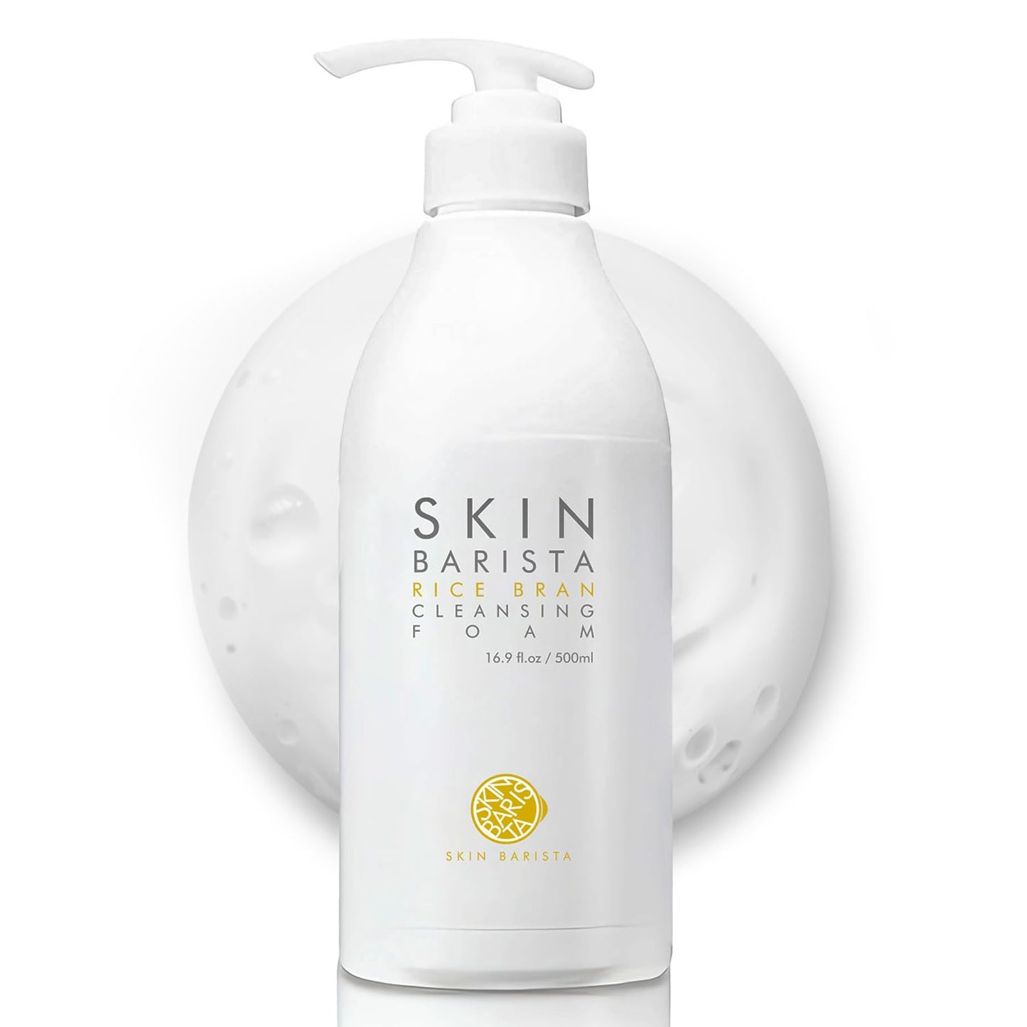 Pioom Rice Bran Cleansing Foam, Facial Cleanser, Face Wash, Moisture Balance, for Sensitive Skin Korean Skincare, 500ml