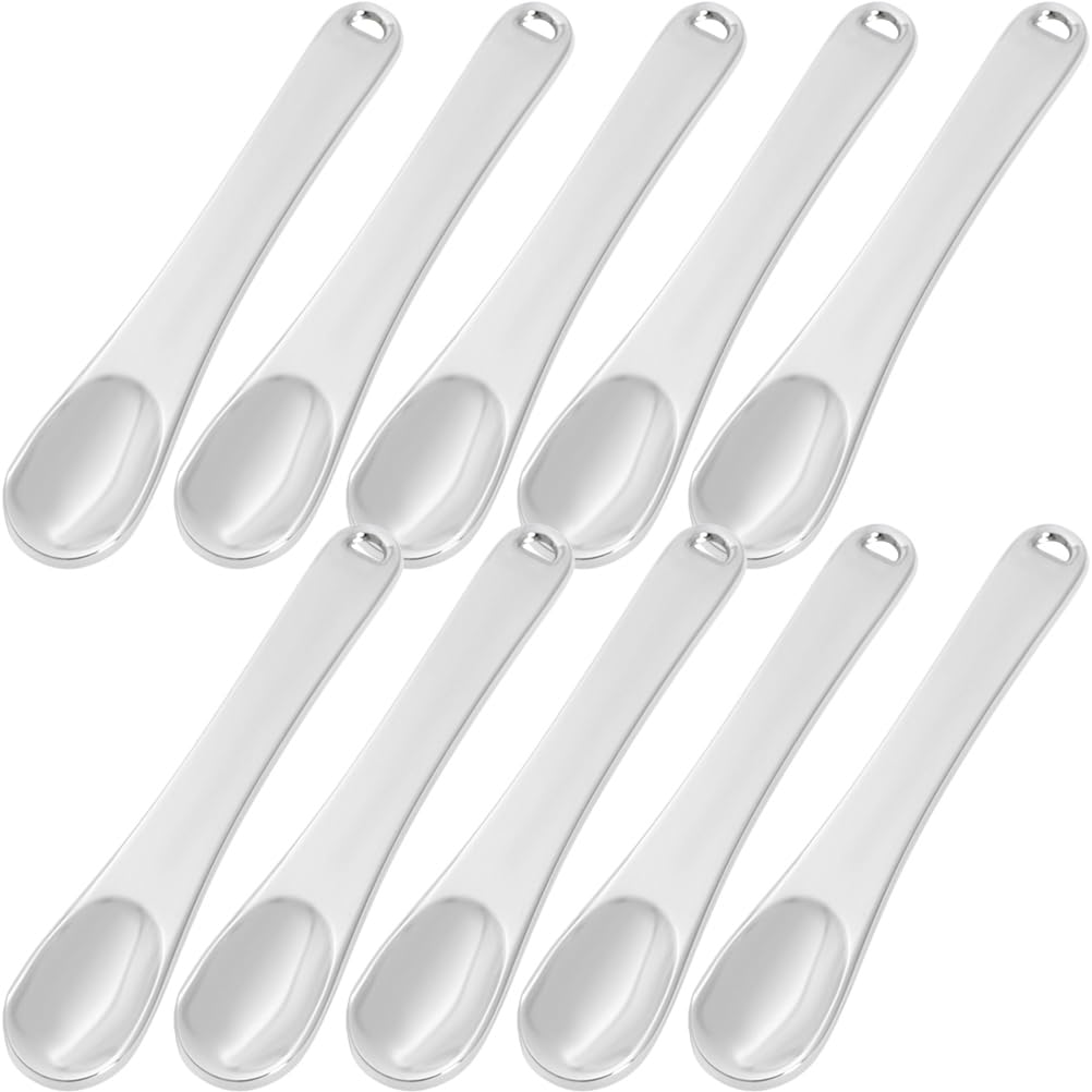 10pcs Cosmetic Spatula Makeup Tool for Facial Masks Creams Eye Creams Smooth Easy to Clean Flexible Application with Hanging Hole Skincare Beauty Spatulas