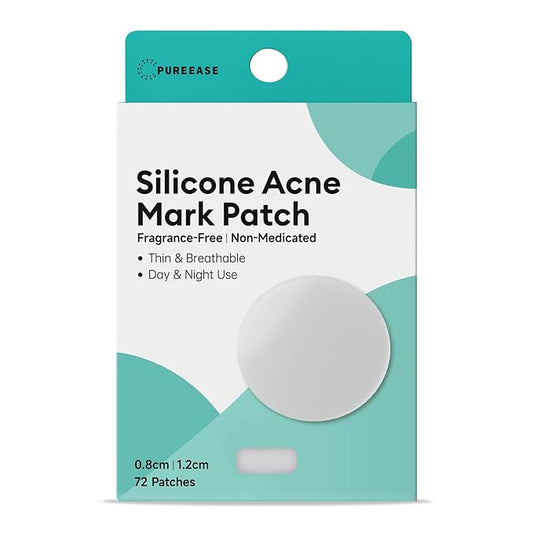 Acne Scar & Dark Spot Patches – Gentle Non-Adhesive Silicone Dots, Safe for Sensitive Skin – Ultra-Thin, Breathable & Nearly Invisible – 72 Pimple Patches, 2 Sizes