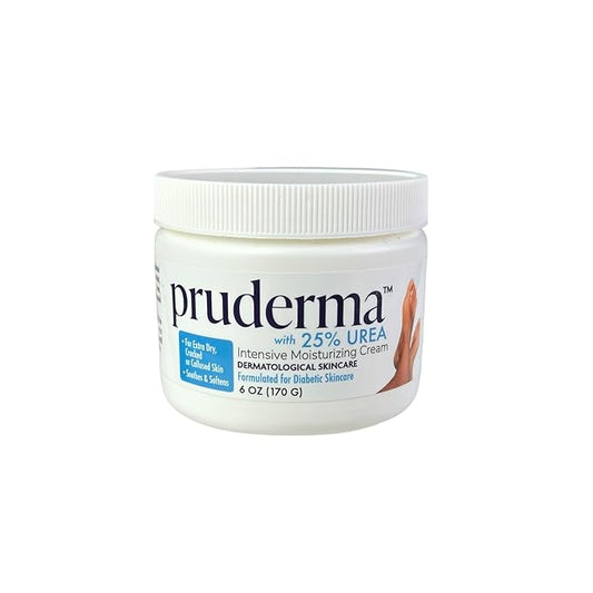 Urea 25% Healing Cream 6 oz - Moisturizes and Rehydrates Hands, Feet and Knees to a Healthy Appearance - Soothes and Softens Thick, Cracked, Rough Dead Callused and Dry Skin.