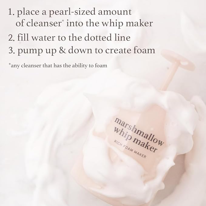 NOONI 2-in-1 Much Needed Facial Cleansing Kit - Marshmallow Whip Maker & Face Cleanser | Gentle Deep Cleanser For Skincare, Rich Foam Maker For Face Wash, Gift, Remove Impurities, for All Skin Types