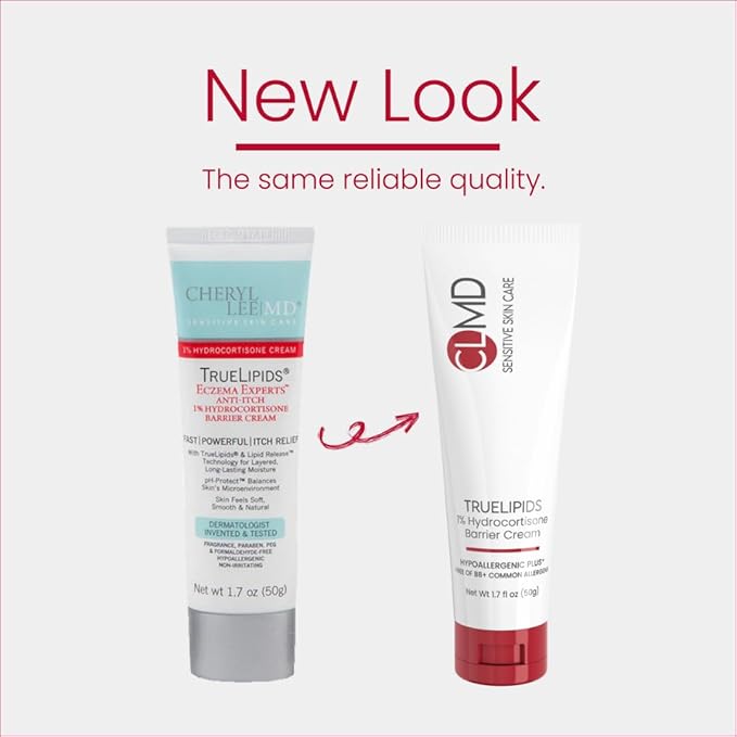 CLMD Hydrocortisone Barrier Cream – 1% Hydrocortisone for Eczema & Itch Relief – Soothes Dry, Cracked Skin, Restores Skin Barrier – Dermatologist Tested – 1.7 fl oz