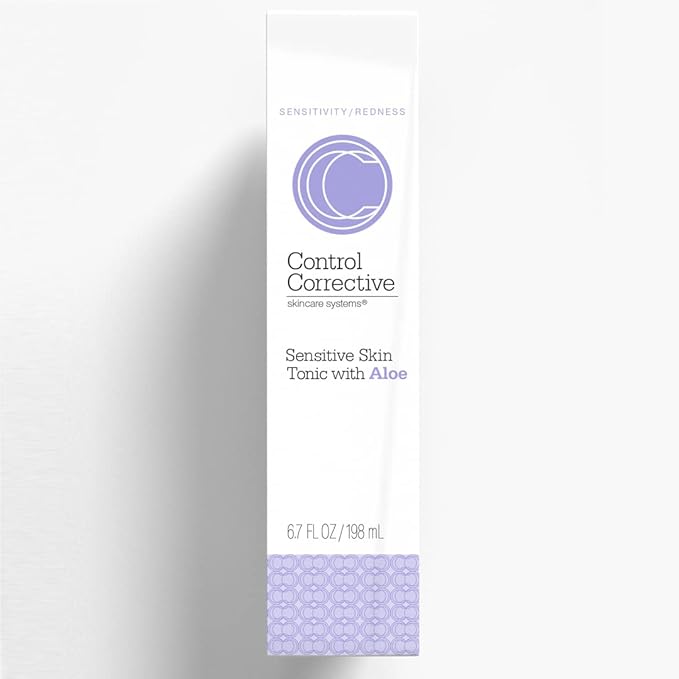 Control Corrective Sensitive Skin Tonic with Aloe, 6.7 Fl Oz - Calms Overstimulated Or Reddened Skin Types, Soothing & Sedating with Aloe Vera & Chamomile Extracts, Refreshing, Relaxing, Replenishing