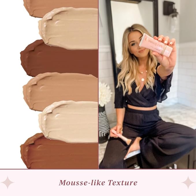 Foundation for Light to Full Coverage - Mousse Cruelty-free (Tan)