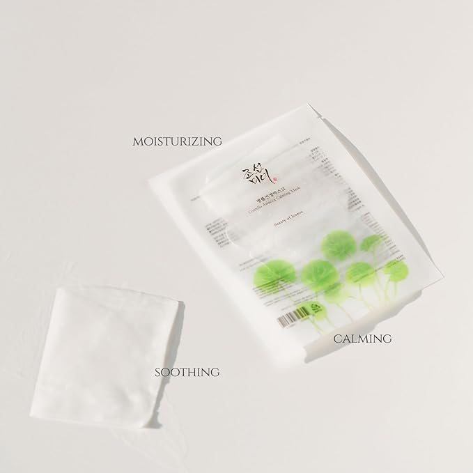 Beauty of Joseon Centella Asiatica Calming Mask Daily Moisturizing Soothing Cica Face Sheet Mask for All Skin Types, Korean Skincare Stuffers for Men Women, 10 sheets