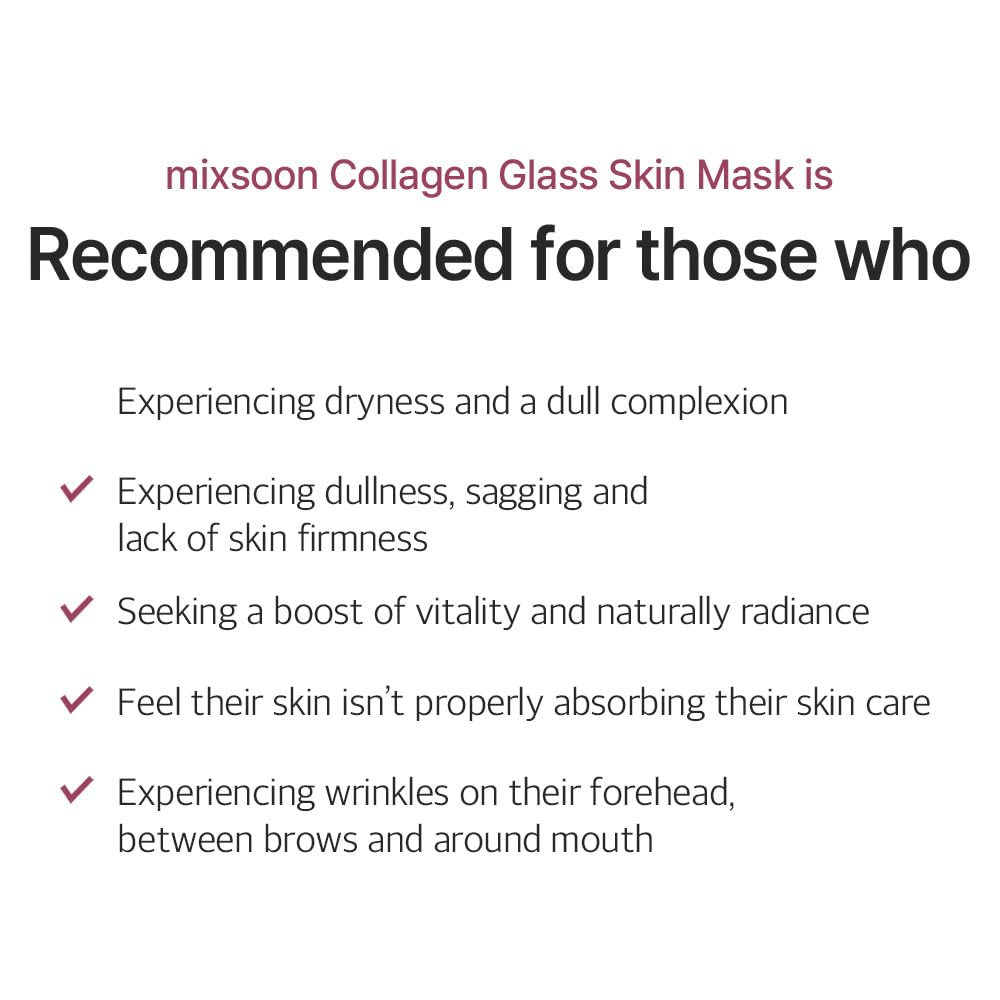 mixsoon Collagen Glass Skin Mask Peel off Facial Packs 2.71 Fl. Oz. / 80ml Collagen Wrapping Hydrating, Glow, Moisturizer For Korean Glass Skin Care