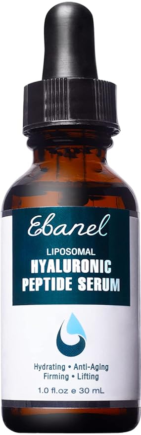 Ebanel Hyaluronic Acid Serum for Face with Peptides & Niacinamide, Hydrating Face Serum for Women, Age-Defying Formula Infused with Vitamins B, C & E to Plump, Firm & Smooth Skin
