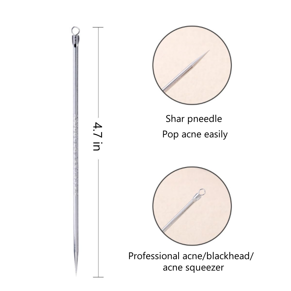 Truloven 6PCS Blackhead Remover, Blackhead Extractor, Pimple Extractor, Pimple Popper Tool Kit, Stainless Steel Blackhead, Facial Cleaning Tool