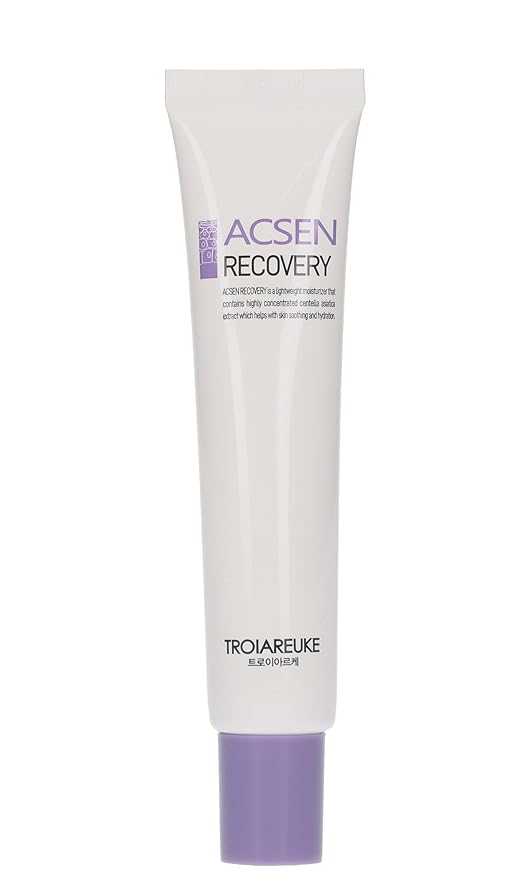 TROIAREUKE ACSEN Recovery Cream | Hydrating and Soothing Facial Moisturizer with Centella Asiatica, Olive Oil, and Squalane For Sensitive, Dry, and Dehydrated Skin, Reduces Signs of Acne Scars